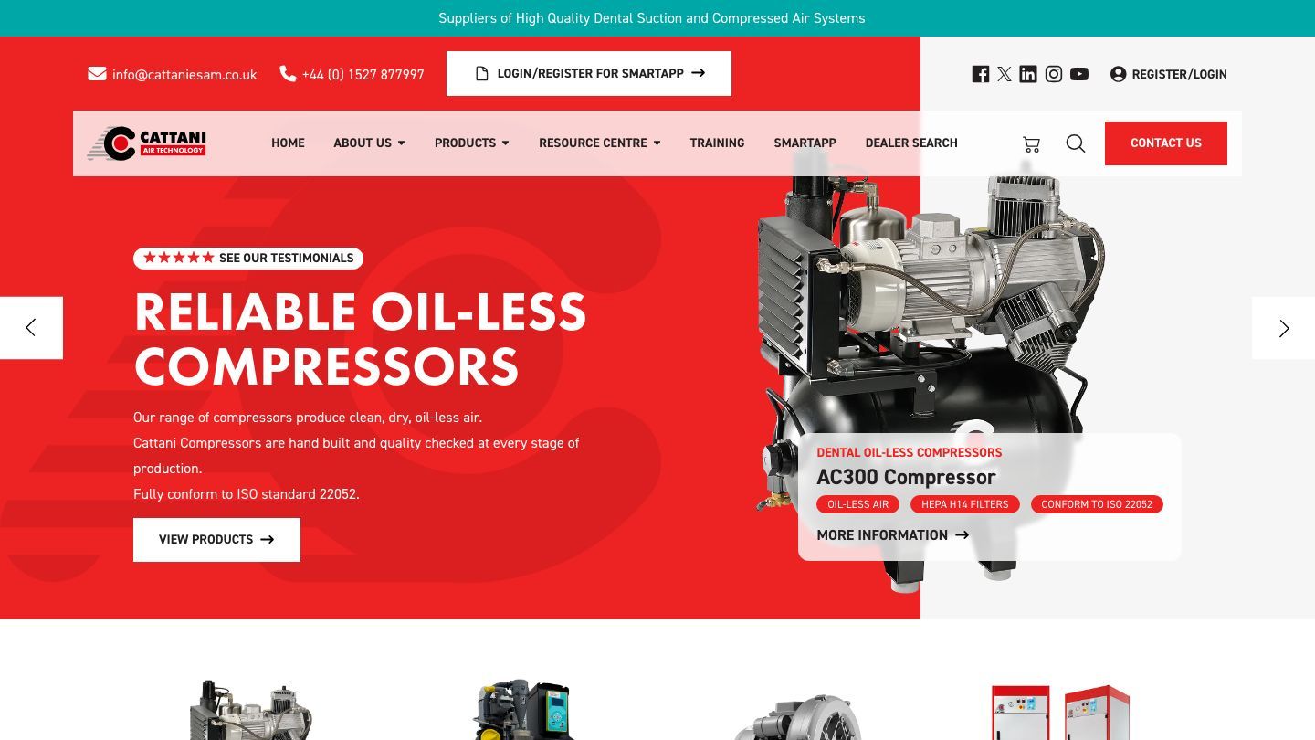 Cattani UK website